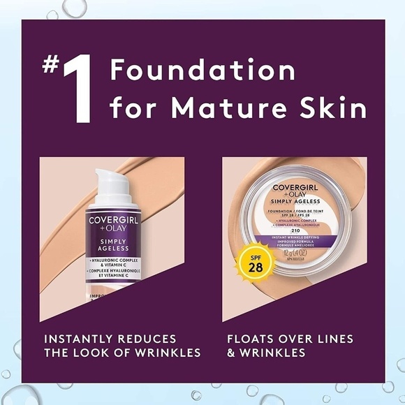 💖3/$15💖 COVERGIRL +Olay Simply Ageless 3-in-1 Liquid Foundation 275 Soft Sable - Picture 4 of 7